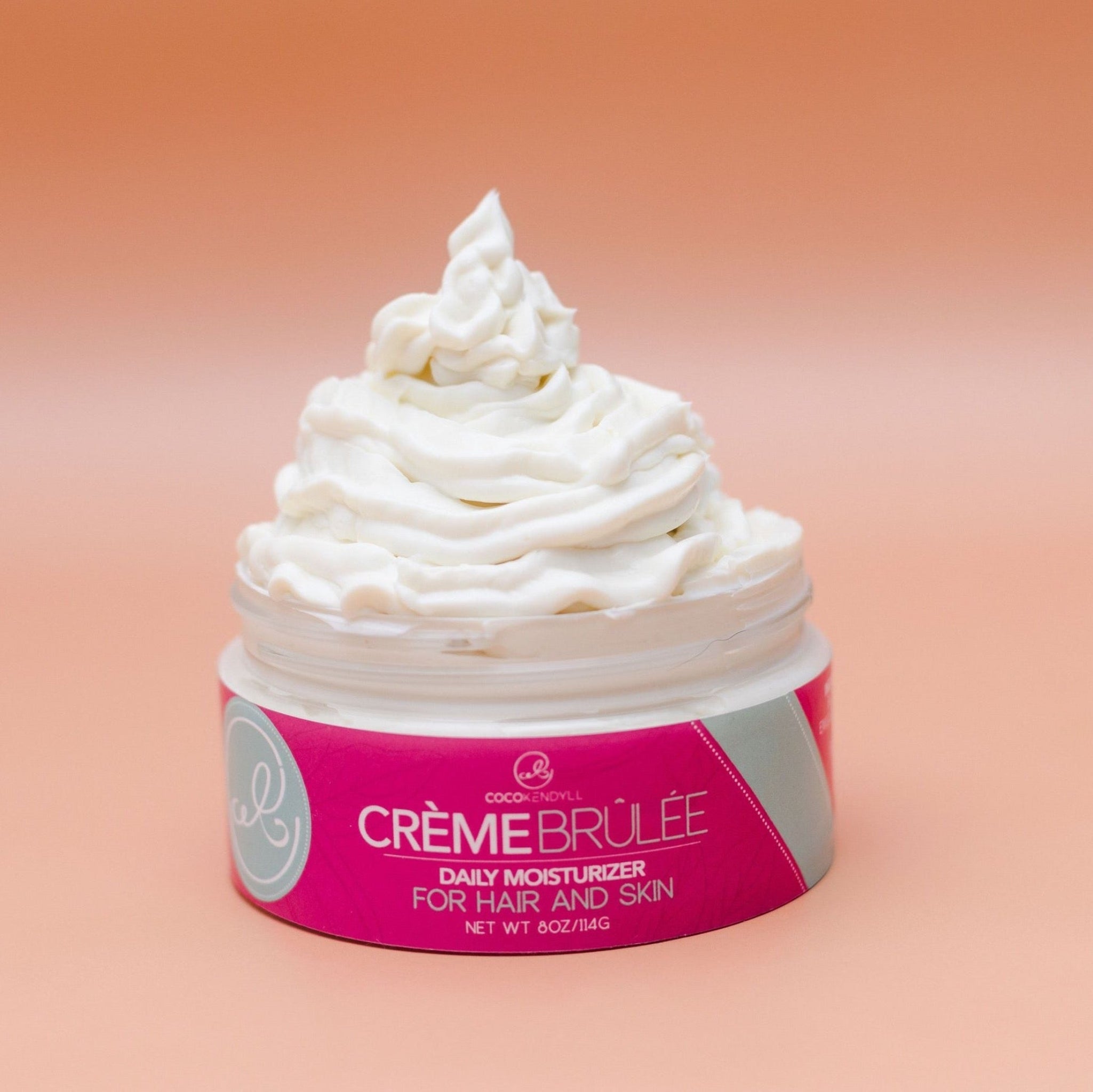 Coco Kendyll Crème Brûlée Hair & Skin Butter – whipped daily moisturizer for scalp, hair, and body hydration in pink jar